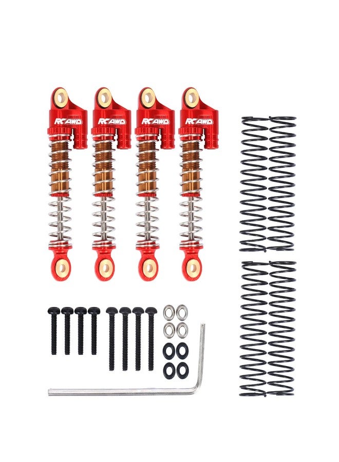 RCAWD for FMS FCX24 1/24 & 1/18 Shock Absorber Upgrades, Adjustable Front Rear RC Shocks Damper Parts for # C3002 Red - Image 1